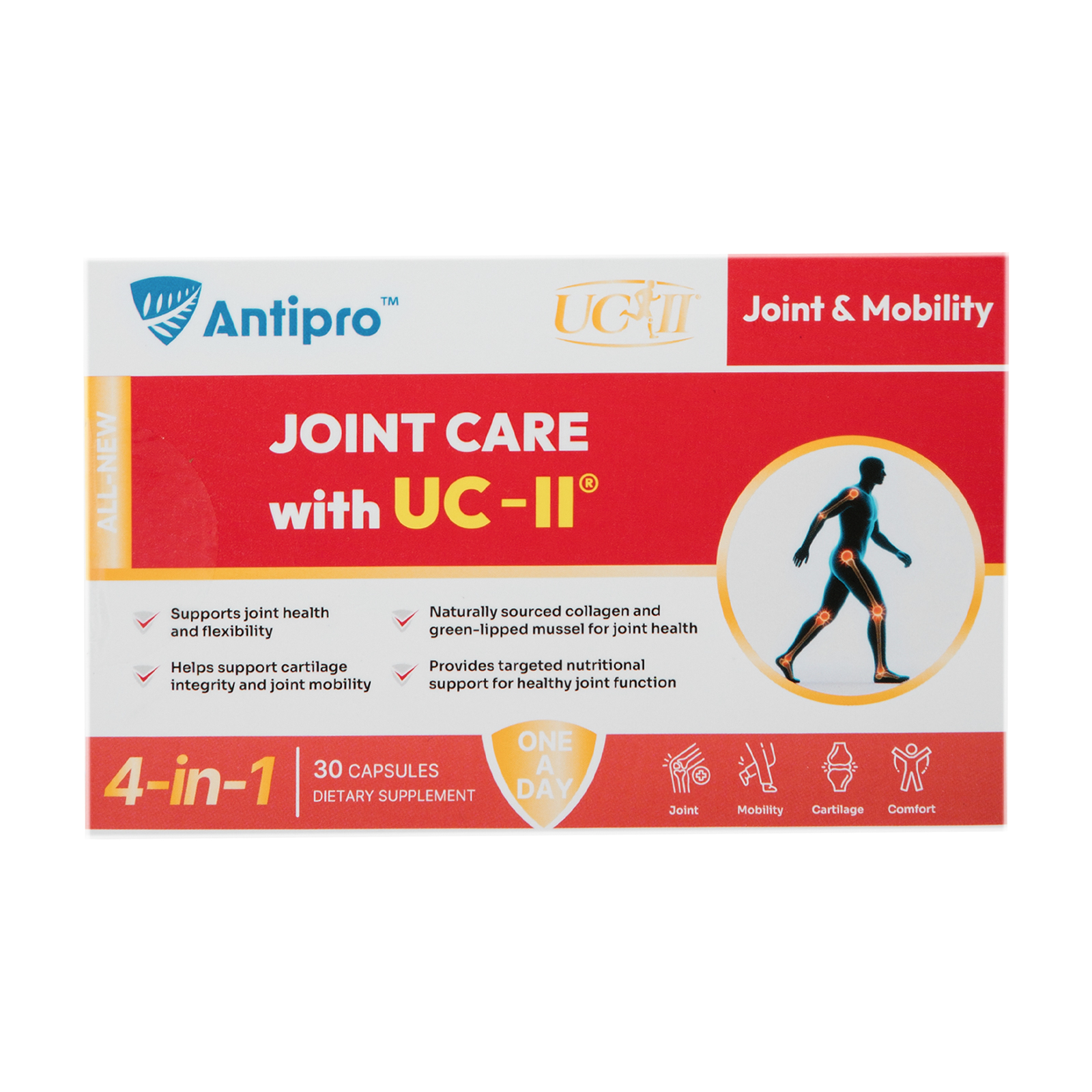 Antipro骨胶原关节胶囊30粒 4合1UC-II